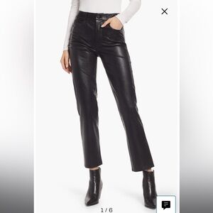 Paige faux leather jean